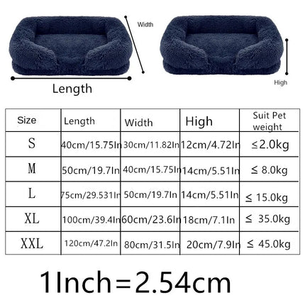 Winter Warmth: Washable Plush Comfort Bed for Large to Medium Dogs and Cats